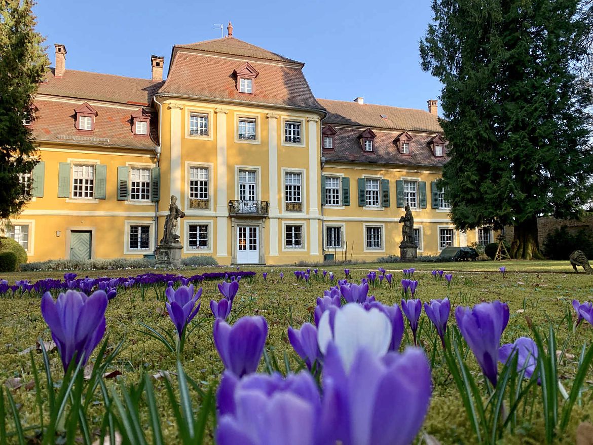 Schloss Höfling bei Regensburg im Frühling