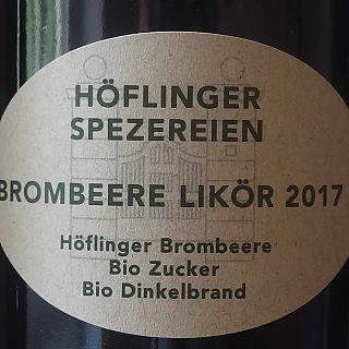 Höflinger Spezereien 2017, Höflinger Brommbeerlikör 2017 - Dinkelbrand